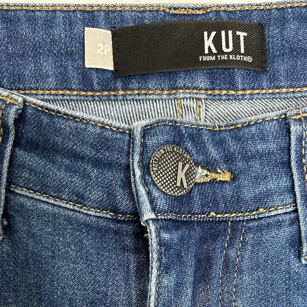 Kut from the Kloth Dark Blue Flare Jeans - Picture 2 of 4